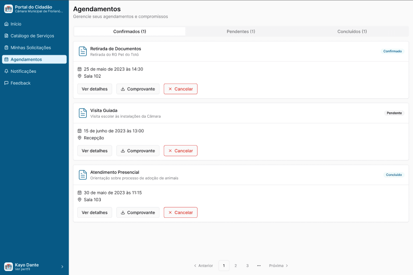 CRM da Câmara de Vereadores de Florianópolis